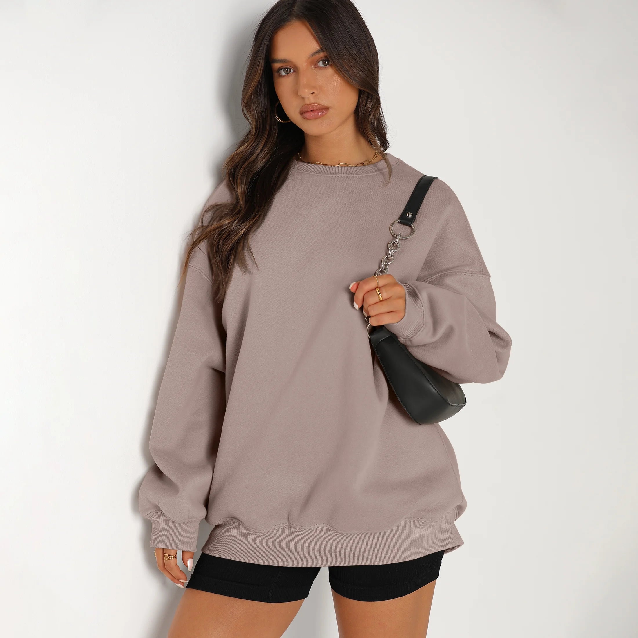 Oversized Sweatshirts for Women Crewneck Y2K Hoodies Sweaters Casual Tops Comfy Fall Fashion Pullover Outfits Winter Clothes