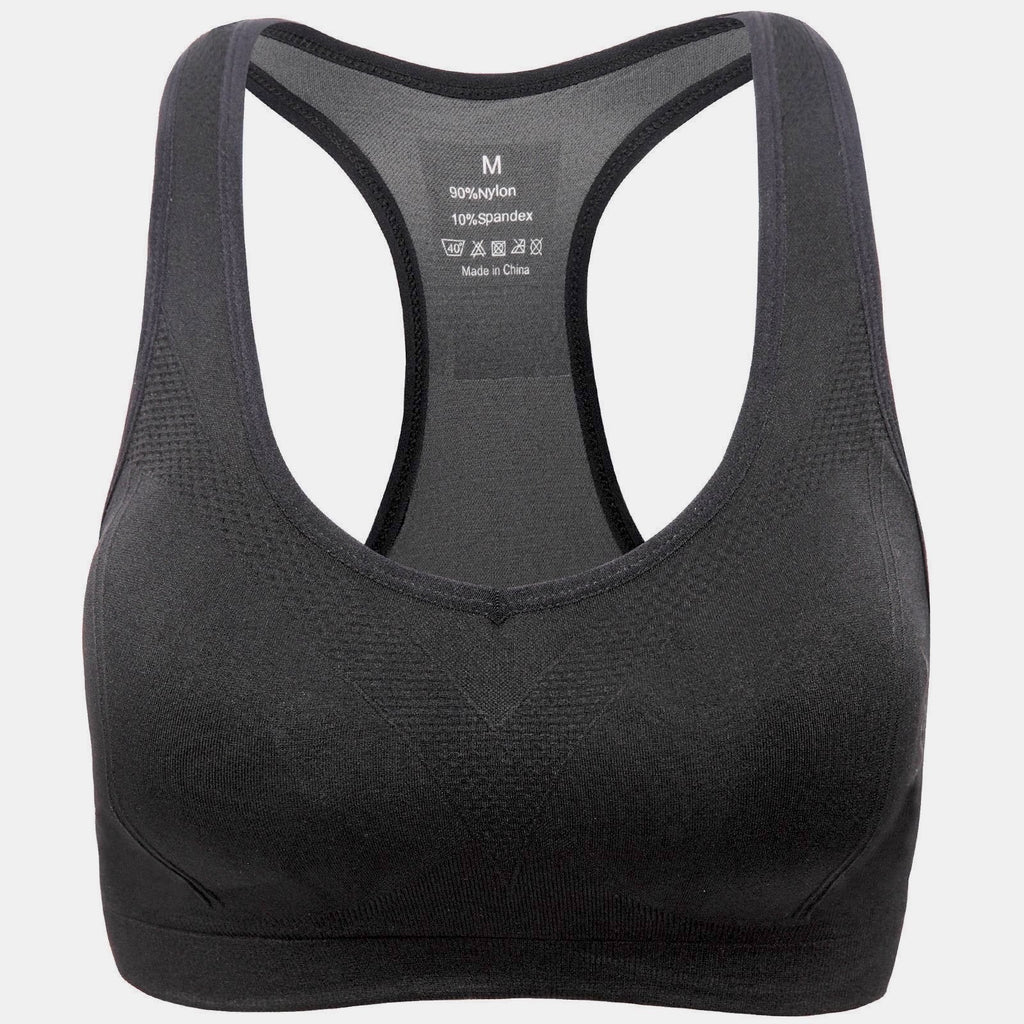 Jupitergear Women’S Stylish Racerback Athletic Sports Bra | Padded Seamless High Impact Support for Yoga, Gym Workouts, Fitness Training and Running